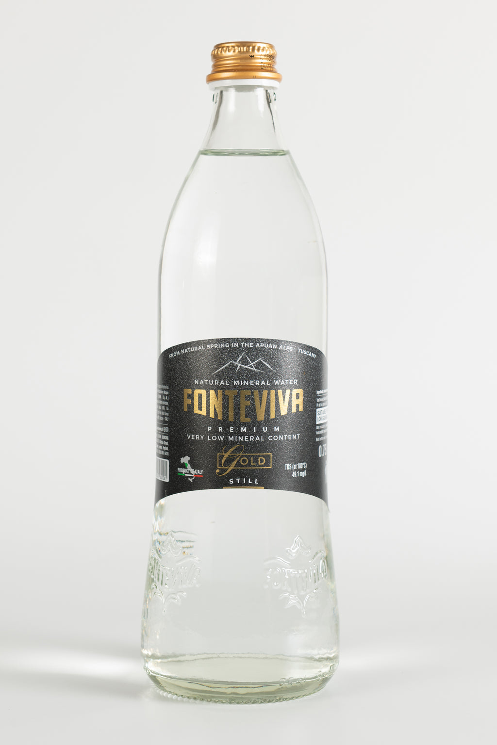 Fonteviva Gold – Still Water (750ml Glass, Case of 6)